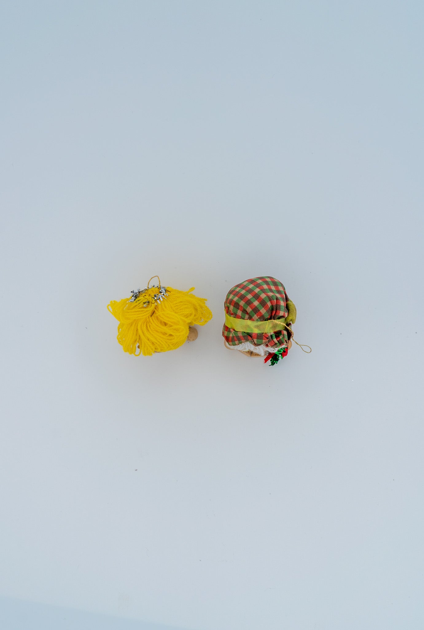 Tiny Wooden Christmas Pair