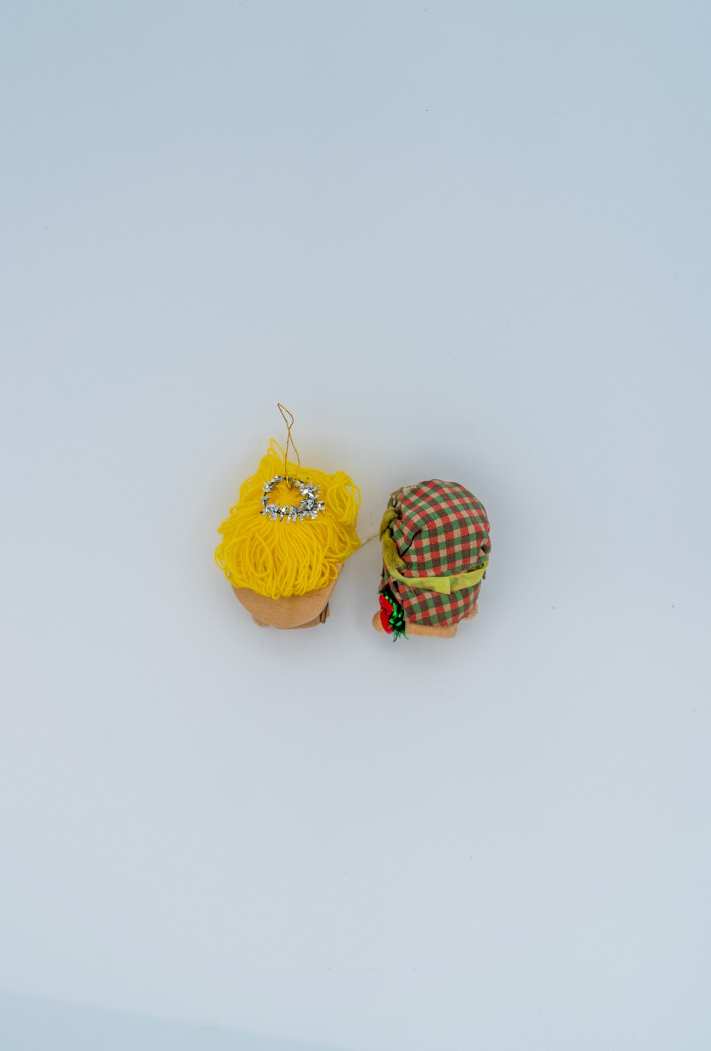 Tiny Wooden Christmas Pair
